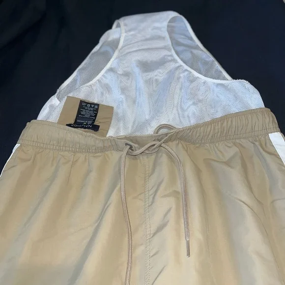 Nautica men’s medium beige swim trunks - Picture 8 of 11